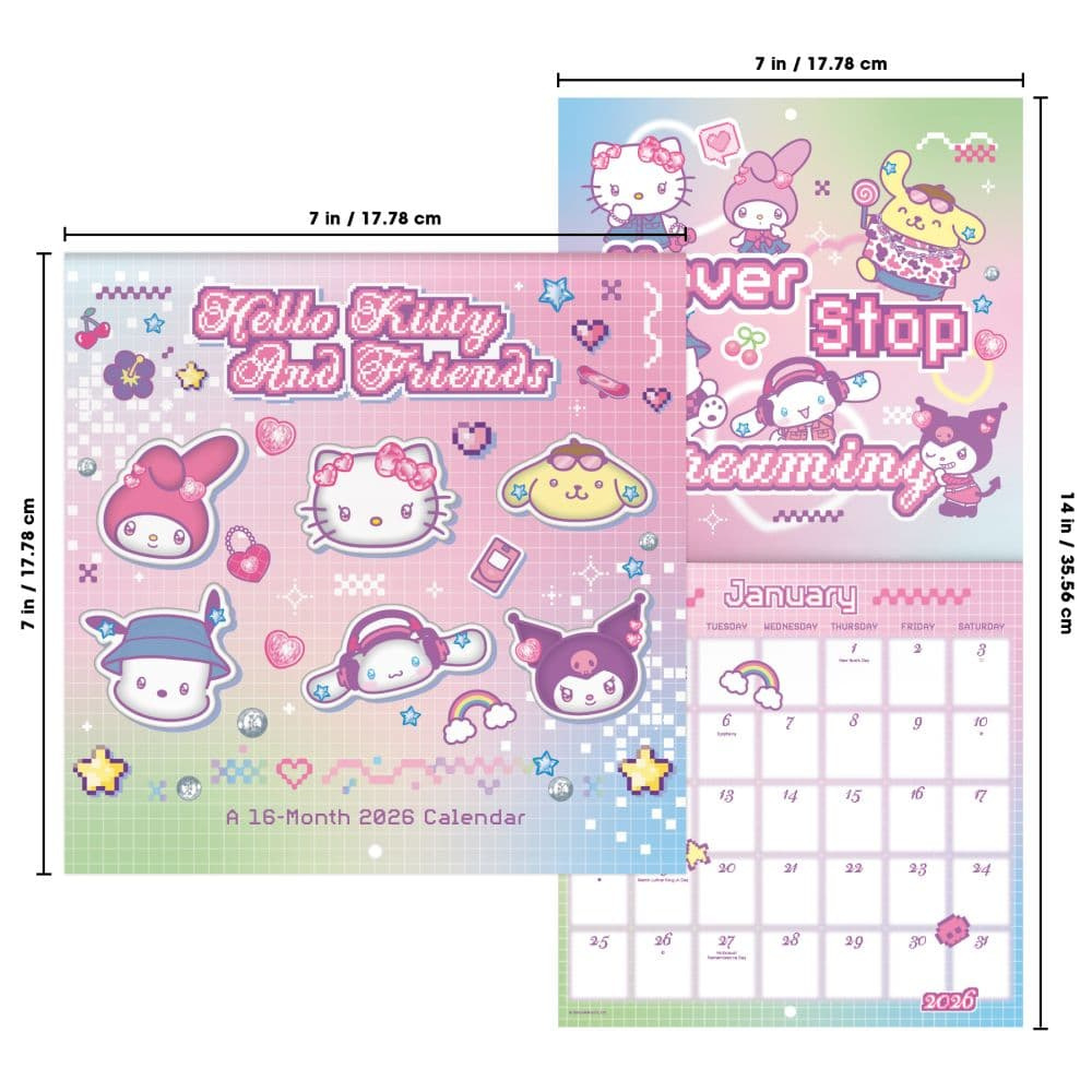 Hello Kitty 2026 Mini Wall Calendar - Calendars with regard to Hello Kitty Calendar 2026 Printable