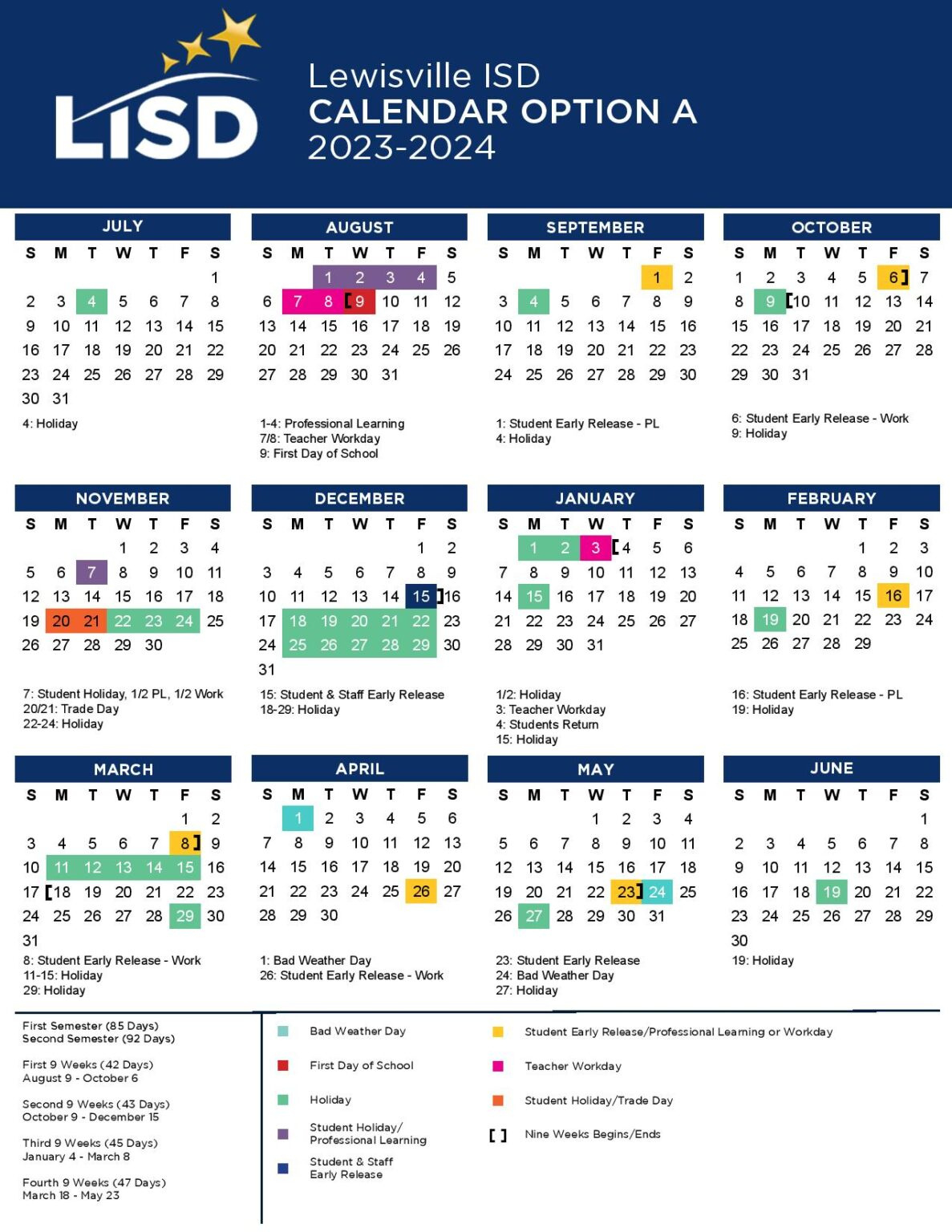 Hisd 2025-26 Calendar - Printable throughout Hisd 2025 to 2026 Calendar Printable