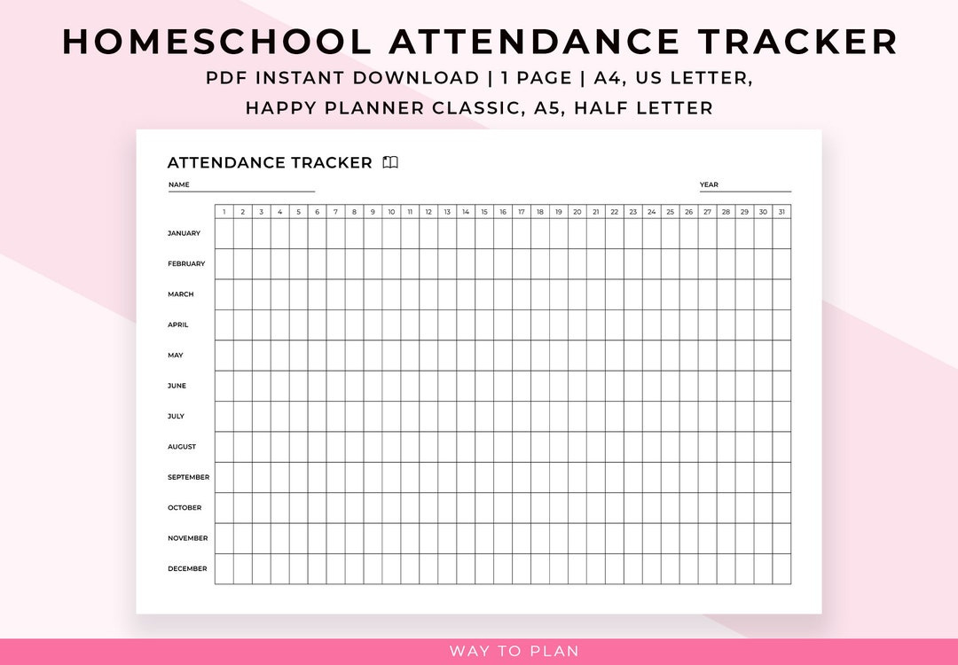 Homeschool Attendance Sheet Printable. Homeschool Attendance within Attendance Controller 2026 Printable