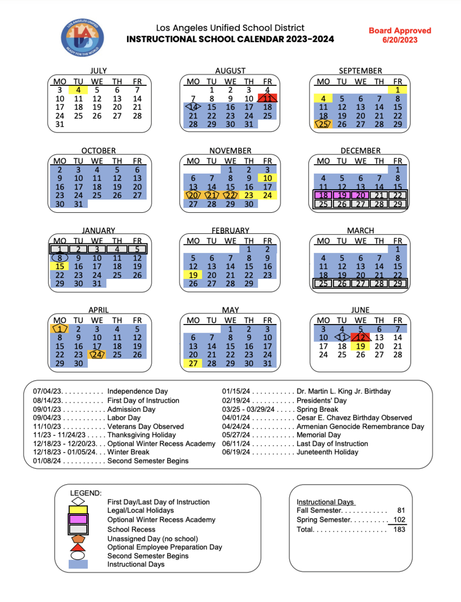 Lausd 2025 26 Calendar - Productivity Calendar Template in Lausd 2025 To 2026 Calendar Printable