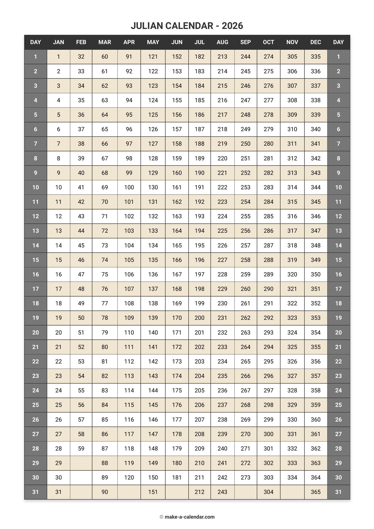 Make A Calendar | Linktree regarding Julian Calendar 2026