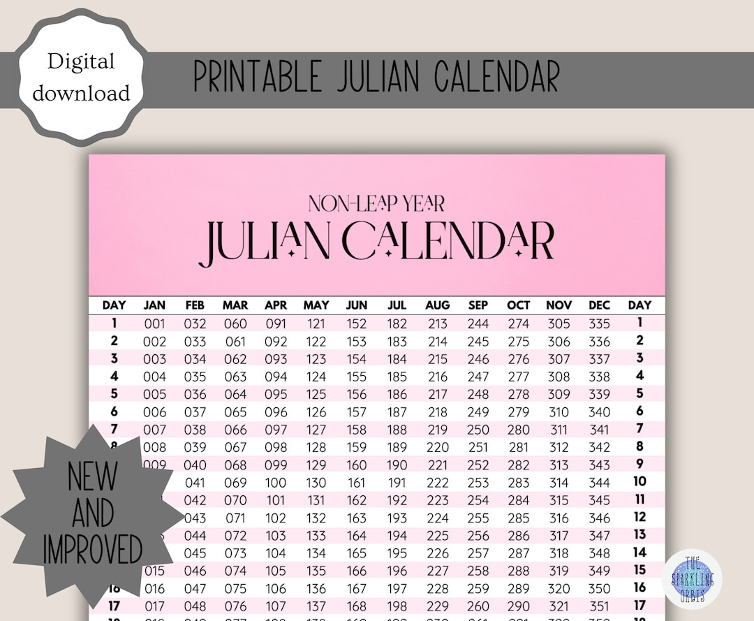 Month Julian Day Format Monthly Calendar Julian Date 310 2026 within 2026 Monthly Calendar With Julian Dates