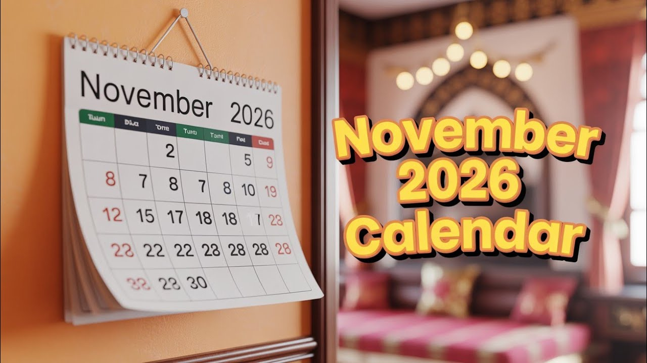 November 2026 Calendar || 2026 November Islamic Calendar - Youtube with Islamic Calendar 2026 November