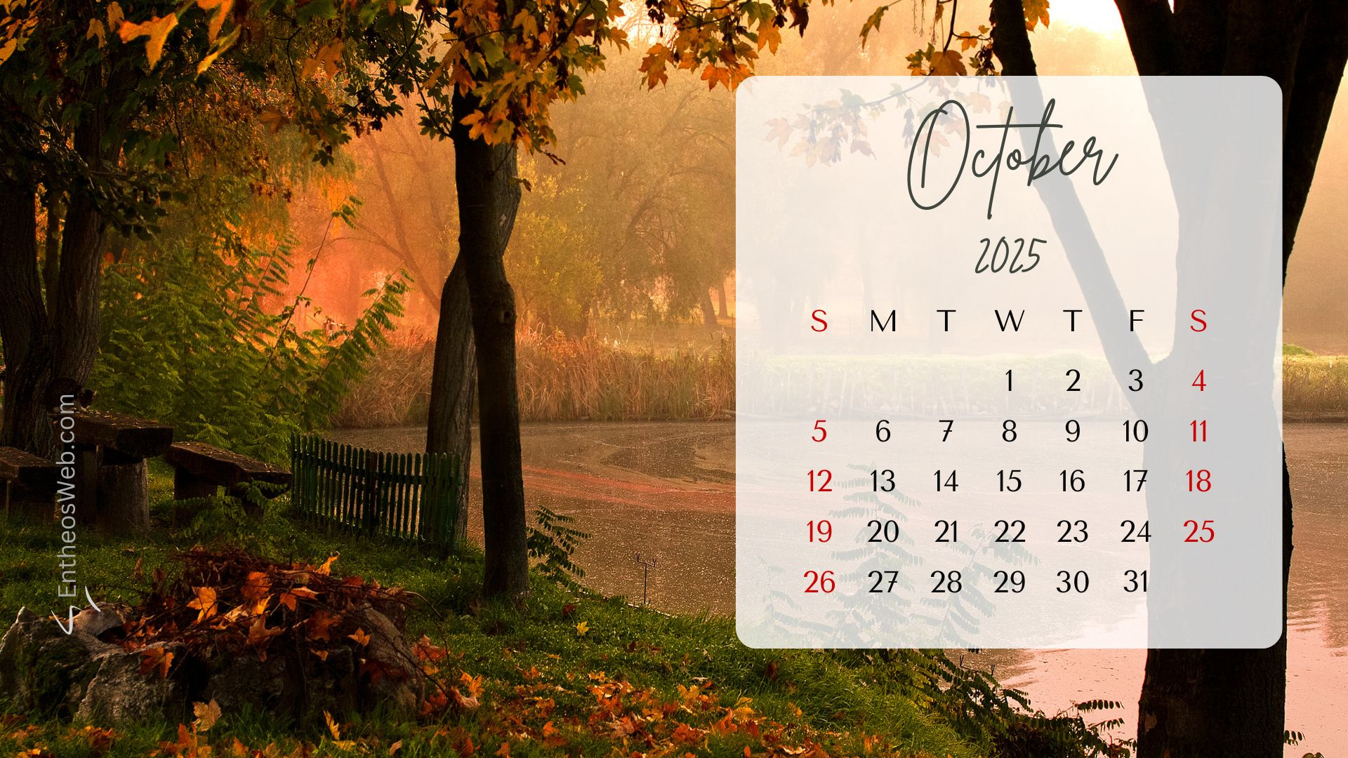 October Calendar Desktop Wallpaper Backgrounds | Entheosweb inside October 2025 Calendar Desktop Wallpaper