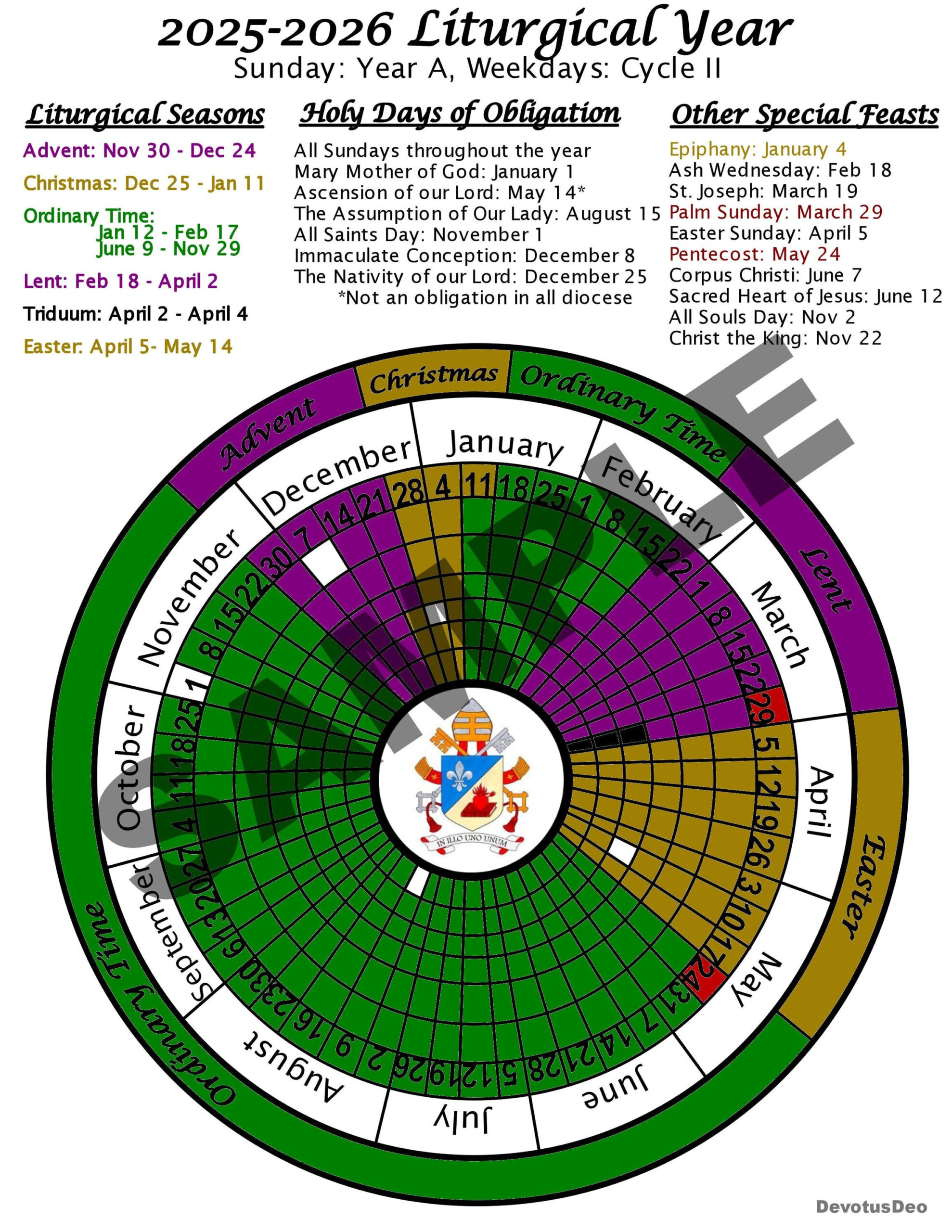 Printable 2026 Liturgical Calendar, Downloadable Catholic within Catholic Church Calendar 2026