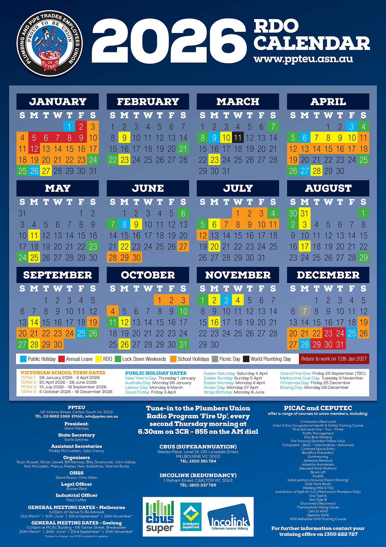 Proposed Rdo Calendar For 2026 with regard to ETU Calendar 2026 Printable