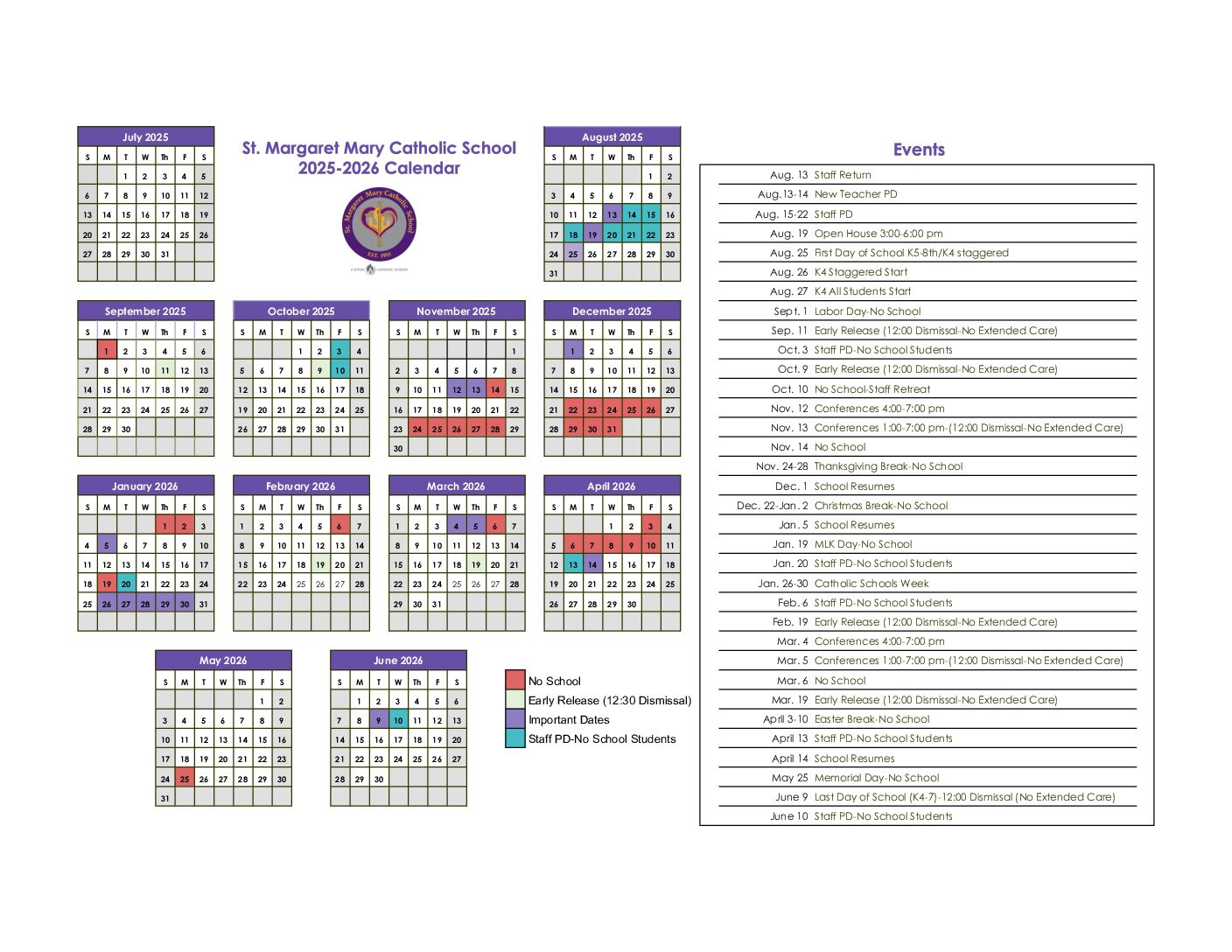 School Calendar - Seton Catholic pertaining to Seton Catholic College Calendar 2026