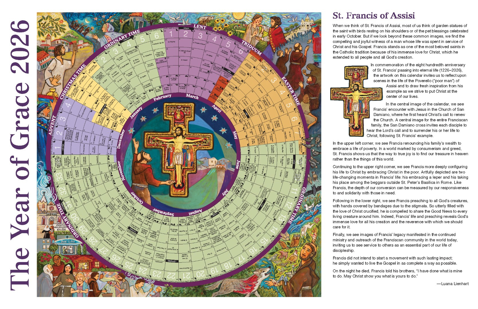 Small Laminated Liturgical Calendar For 2026: Catholic Guide in Catholic Liturgical Calendar 2026 Printable