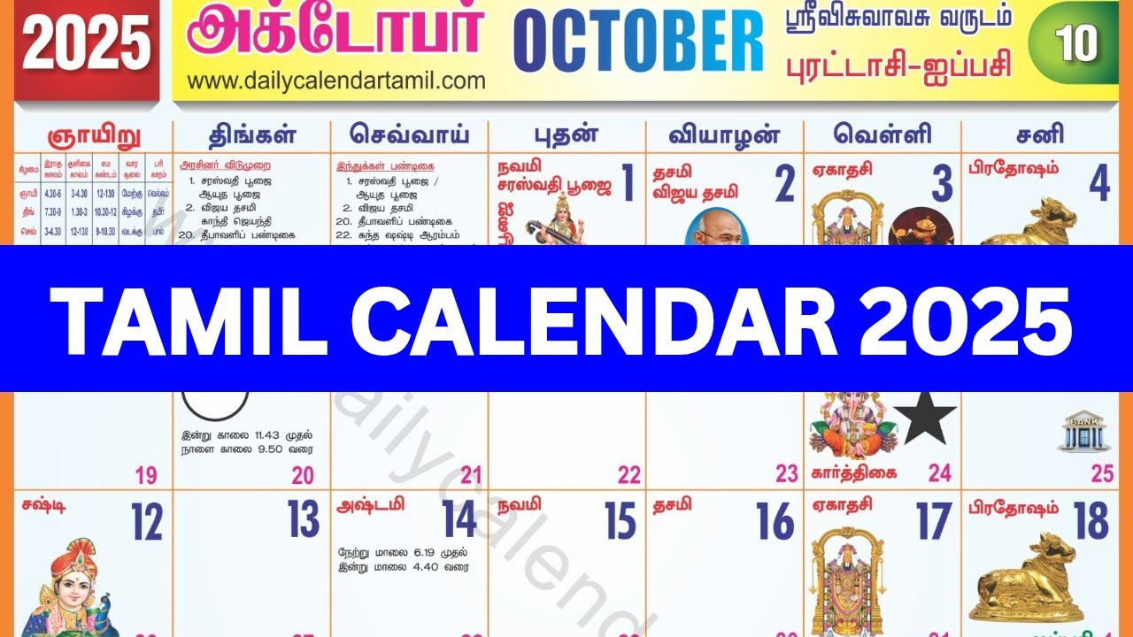 Tamil Calendar 2025 October | October 2025 Tamil Calendar | Tamil Monthly  Calendar 2025 pertaining to October Month Tamil Calendar 2025