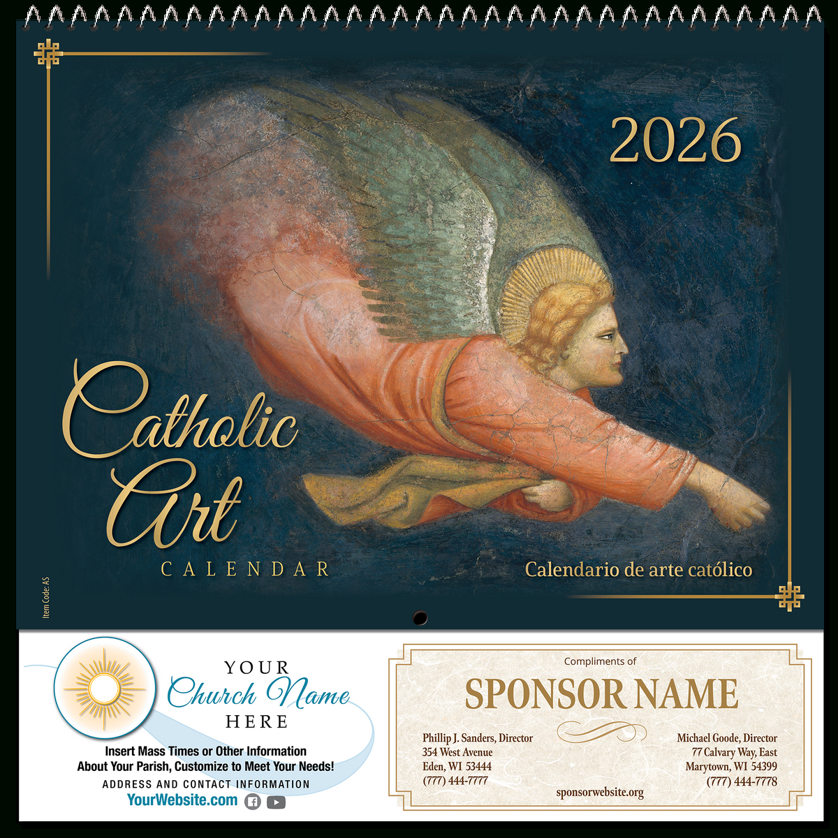 Traditional Catholic Art 2026 Calendar (English / Spanish) - As26 throughout Liturgical Calendar 2026 Cofe