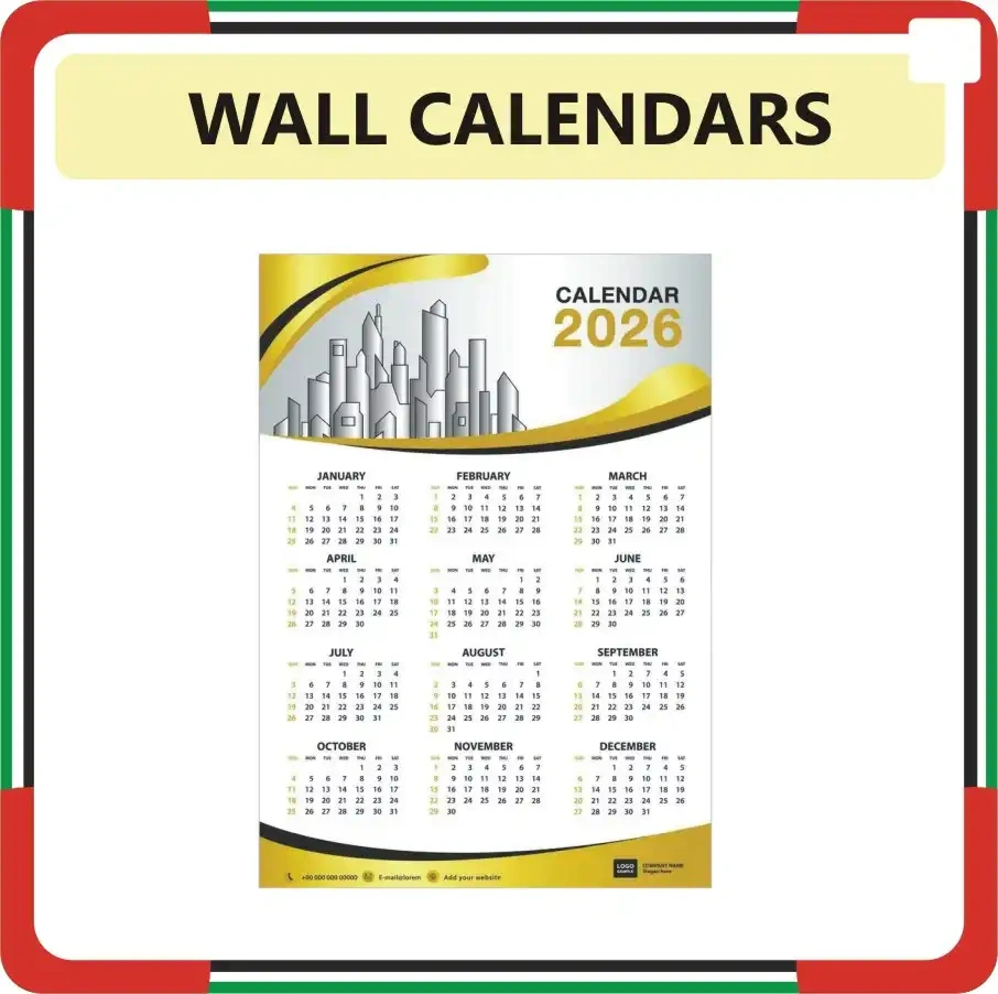 Wall Calendar 2026 Printing Online In Dubai | Wall Calendar Shop within Calendar 2026 Printable Free Uae