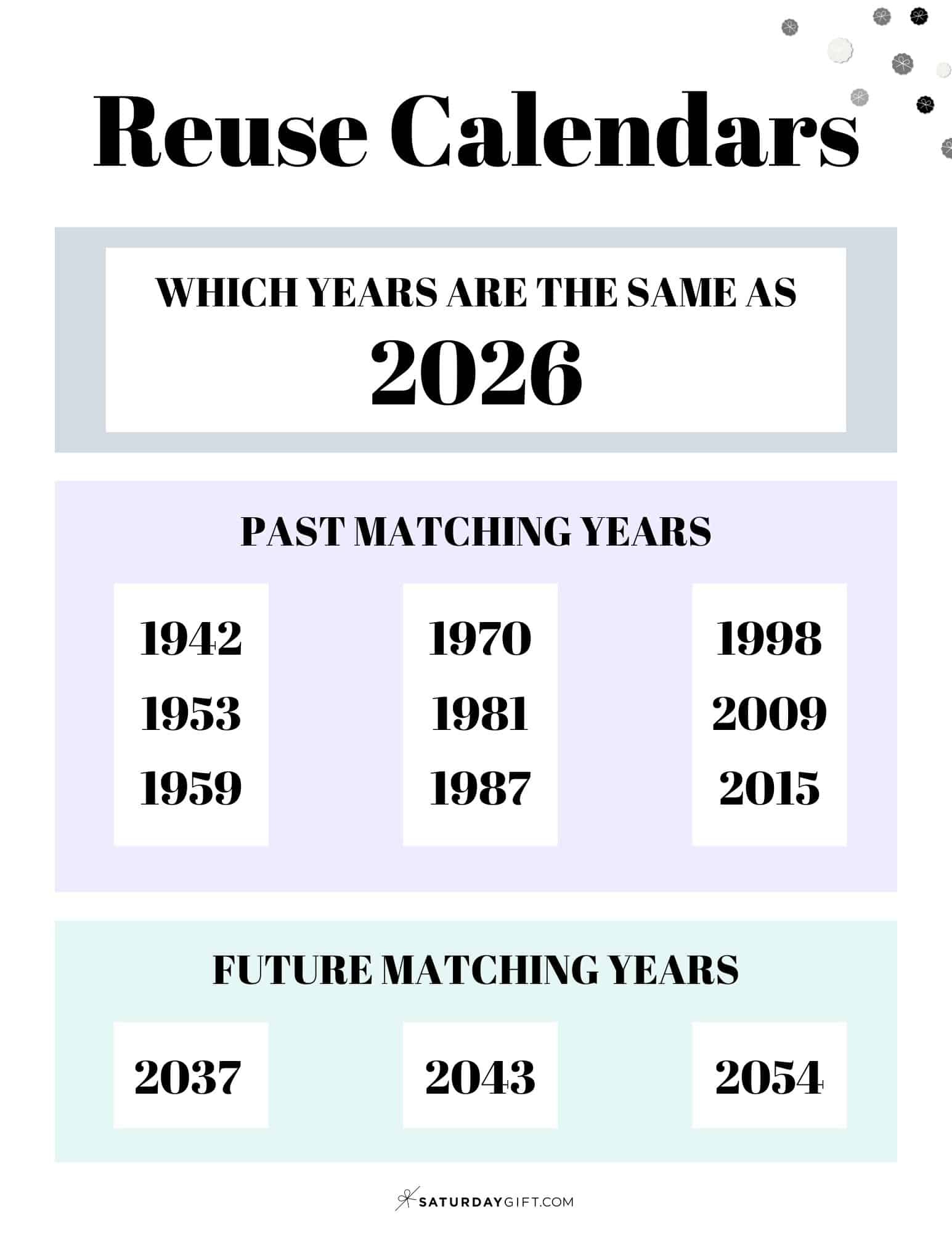 What Calendar Can I Reuse For 2026? What Year Is The Same As 2026? with regard to What Calendar Year Is The Same As 2026?