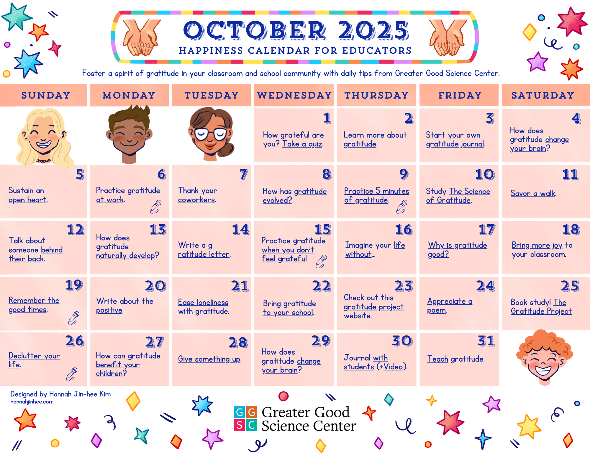 Your Happiness Calendar For Educators For October 2025 pertaining to Happiness Calendar October 2025