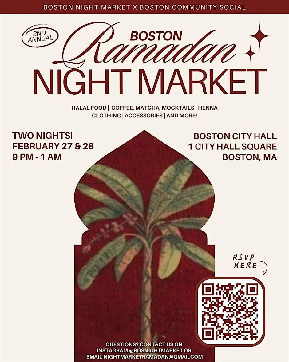 2Nd Annual Boston Ramadan Night Market [02/27/26] with regard to Ramadan 2026 Calendar Boston