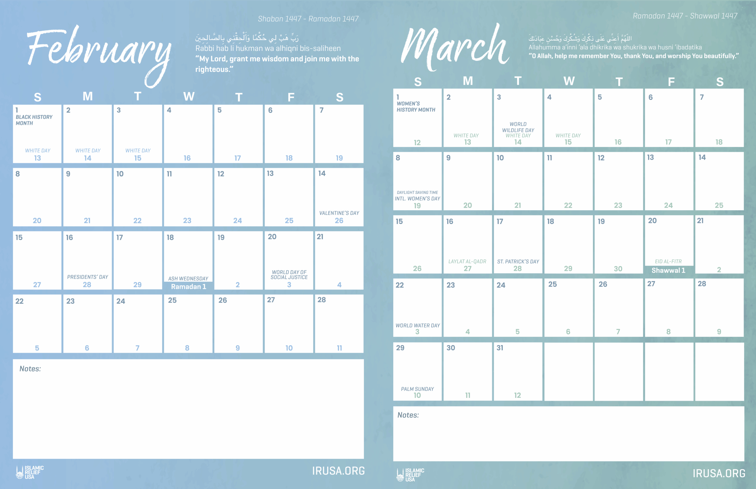 Irusa - Ramadan 2026 | One Month, Hunger Free for Ramadan Calendar 2026 Virginia